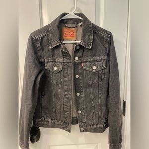 Levi Black Washed Out Denim Jacket